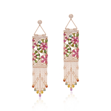 “波西米亚”碧玺臻品耳坠