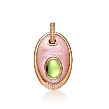YING 映”系列之18k金橄榄石吊坠c